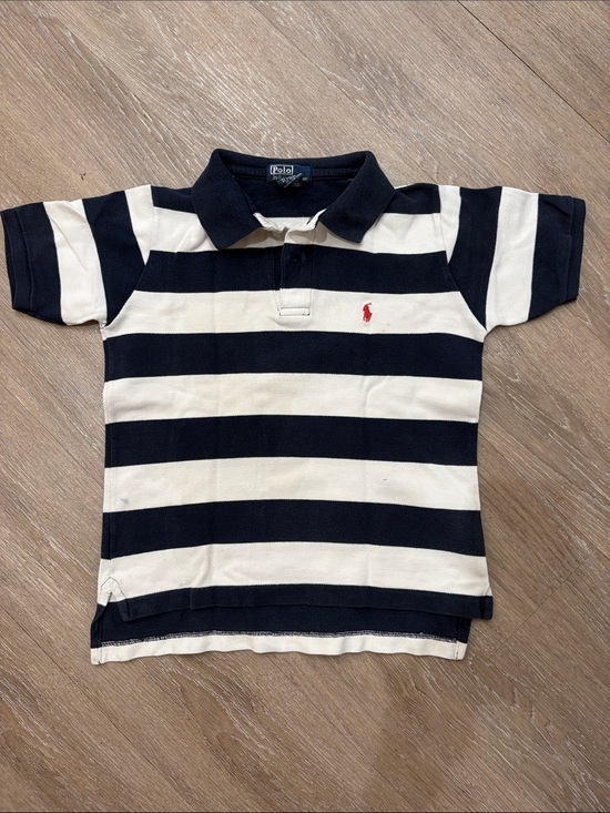 Polo Ralph Lauren Other - Polo by Ralph Lauren Navy & Cream Striped Polo Shirt Kids 5